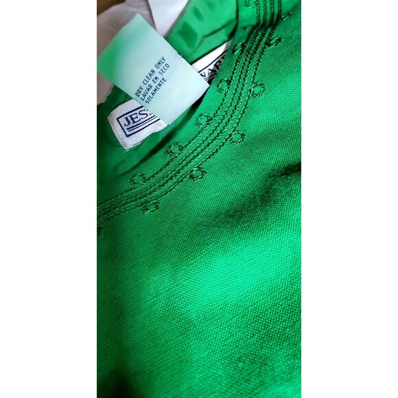 Green Linen Blend Shift Maxi Dress 8, Sleeveless Scoop Neck, Cottagecore Garden - Picture 13 of 13